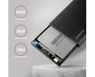 Axagon EE25-GTR, USB-C 10Gbps - SATA 6G 2.5" RIBBED box, czarny - 1353413 - zdjęcie 3